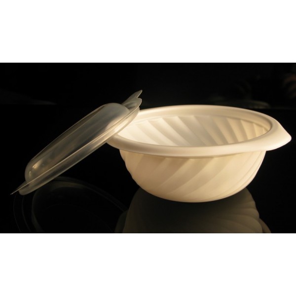 bol a soupe plastique jetable 35cl blanc