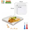 CARRES RAINES CARTON BLANC 19 CM