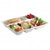 Plateaux repas 5 cmpts FIBRES- Couvercles en option