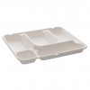 Plateaux repas 5 cmpts FIBRES- Couvercles en option