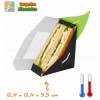 BOITE SANDWICH TRIANGLE CARTON NOIR