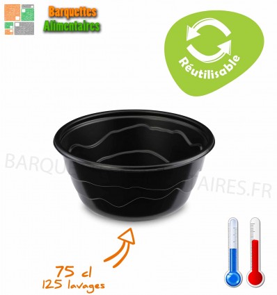 SALADIER REUTILISABLES NOIR 75 CL