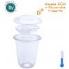 Pot dessert coupe dessert plastique deli 200ml insert couvercle