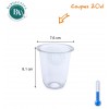 Pot dessert coupe dessert plastique deli 200ml insert couvercle