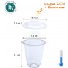 Pot dessert coupe dessert plastique deli 200ml insert couvercle