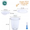 Pot dessert coupe dessert plastique deli 200ml insert couvercle