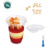 Pot dessert coupe dessert plastique deli 200ml insert couvercle