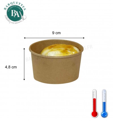 Pots dessert carton 18 cl brun