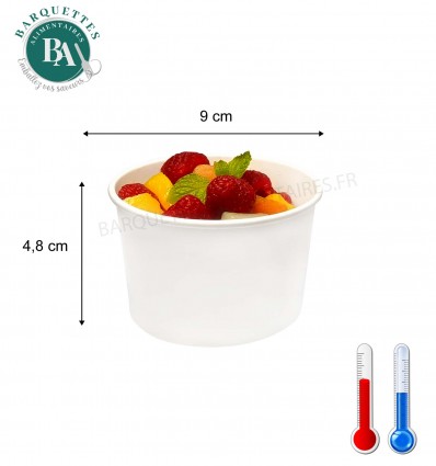 Pots carton 18 cl blanc