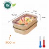 barquette carton  500 ml avec couvercle pokepack