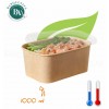 barquette repas 1 L rectangle carton avec couvercle