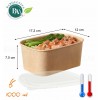 barquette repas 1 L rectangle carton avec couvercle