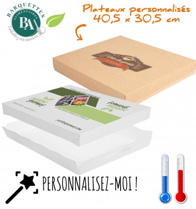 Plateaux traiteur Epura couvercles personnalisés GRAND