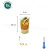 Verrine plastique jetable 5,5 cl ruban
