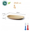 Plateaux ovales Feuille palmier 3 TAILLES jetables