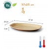 Plateaux ovales Feuille palmier 3 TAILLES jetables