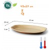 Plateaux ovales Feuille palmier 3 TAILLES jetables