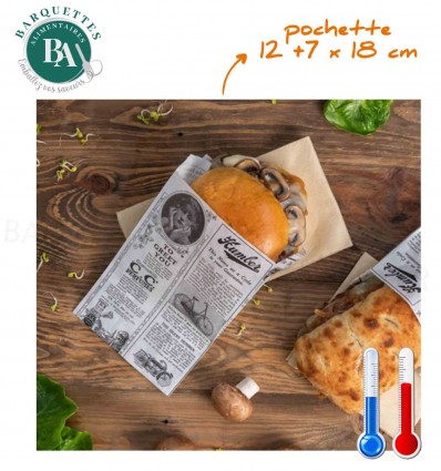 Sachets burger/ frites 12+7 x 18cm ingraissables