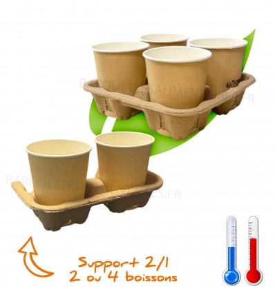 Porte gobelets secable 2/1:  2 ou 4 gobelets