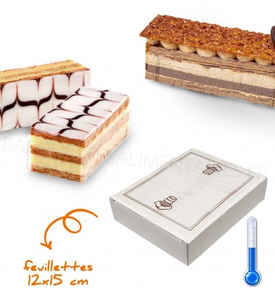 Feuillettes 12x15 cm patisserie millefeuilles