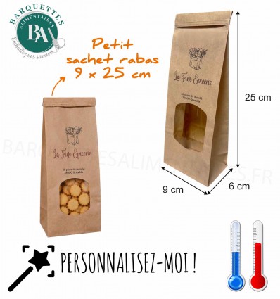 Petit sachet PERSONNALISES 9x25 cm