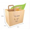 Sac Kraft personnalisés 32+20 cm x 28 cm