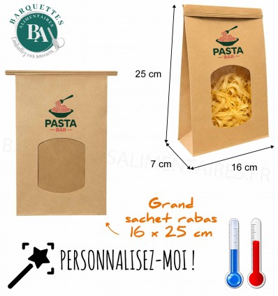 Grand sachet PERSONNALISES 16x25 cm