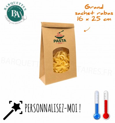 Grand sachet PERSONNALISES 16x25 cm