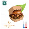 Boites XL burger 13,6 x 13,6 cm h 11,5 cm