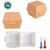 Boites XL burger 13,6 x 13,6 cm h 11,5 cm