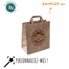 Sac papier Kraft personnalisés 26+14 cm x 29 cm