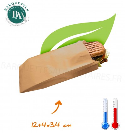 GRANDS SAC SANDWICH PAPIER 12X34CM