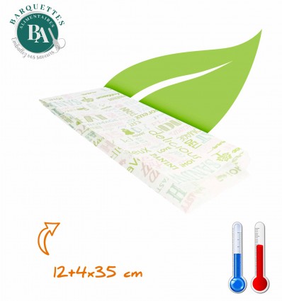 Sacs Sandwich papier 12+4x35cm