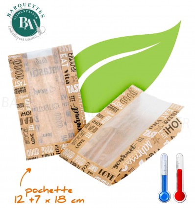Sachets fenetre 12x18 cm ingraissables