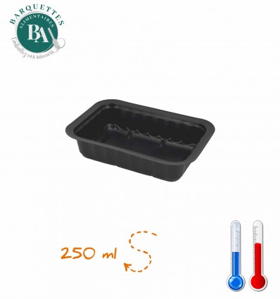 Barquette scellable noir traiteur 250ml