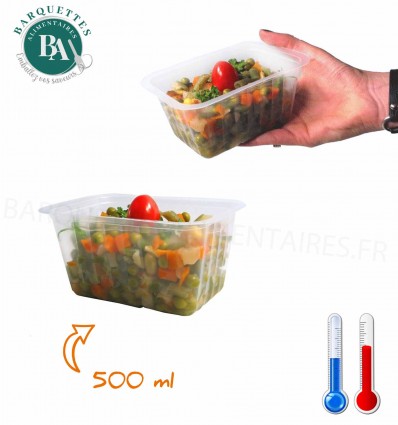 barquette scellable plastique 500 ml CLTP
