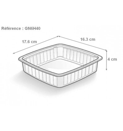 BARQUETTE GN1/6 GASTRONORME MICRO ONDES