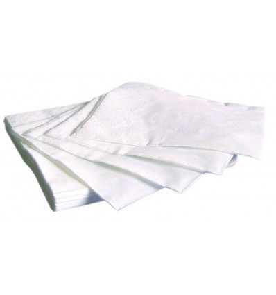 Lot de 2, weiß serviettes en papier blanche avec fleures