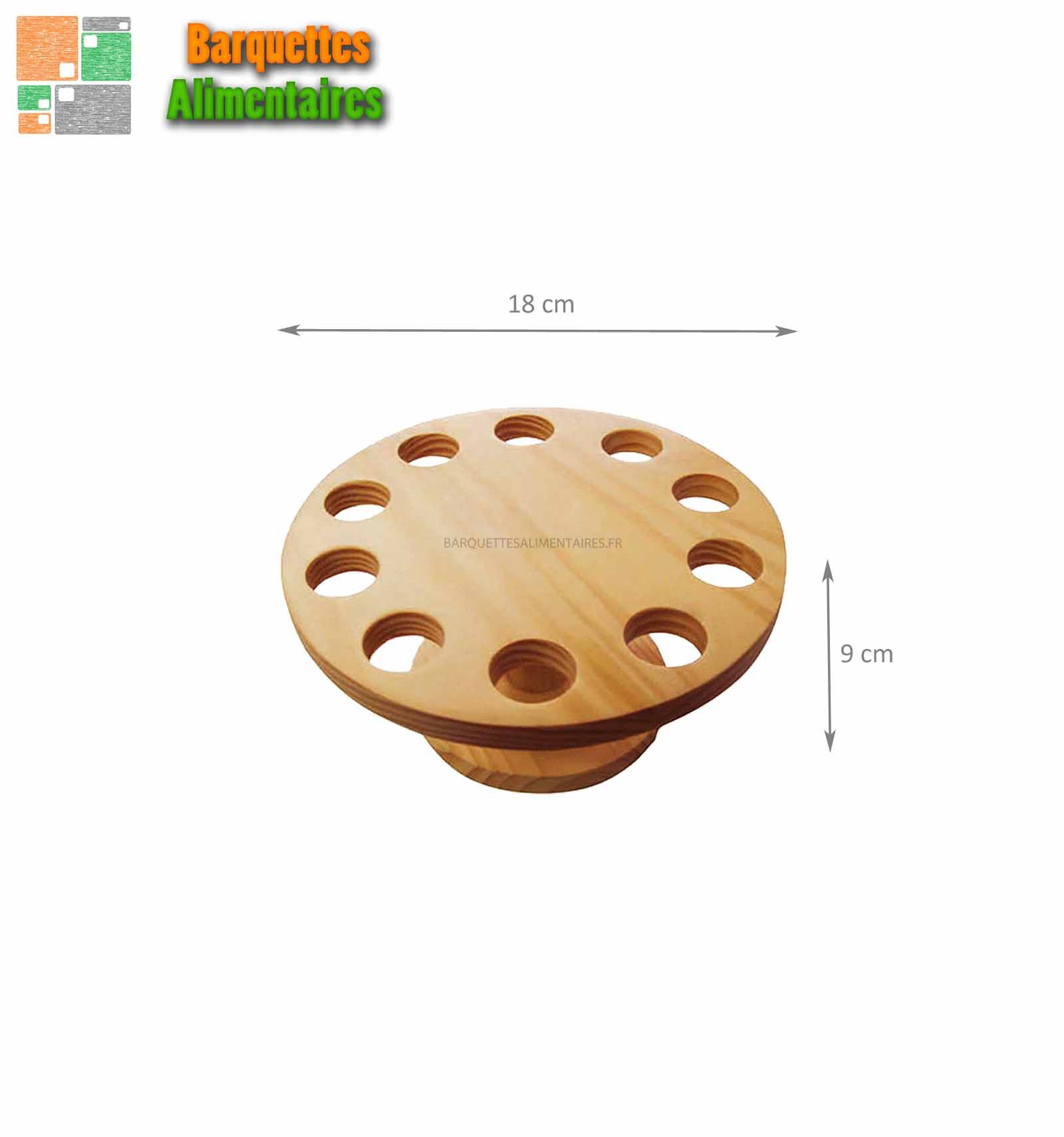 Hemobllo 20pièces Présentoirs à Bagues Coniques Bois Naturel