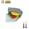 Feuilles emballage burgers "damier"