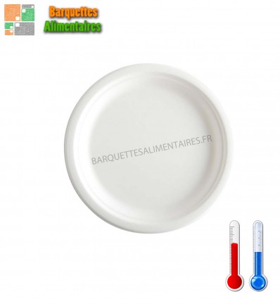 ASSIETTE RONDE 26CM FIBRE DE CANNE A SUCRE