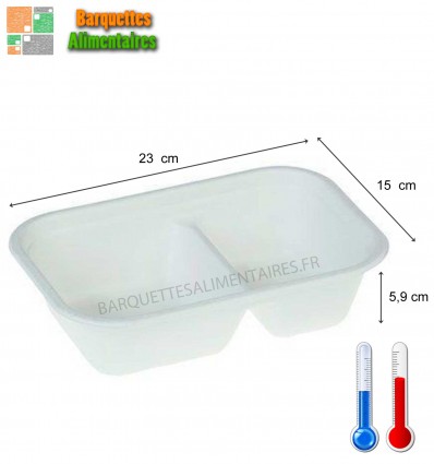 Biobox 1000 ml 2 compartiments