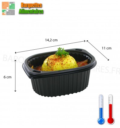 Barquette aluminium 2 compartiments h 30 mm, Emballages Ecologiques