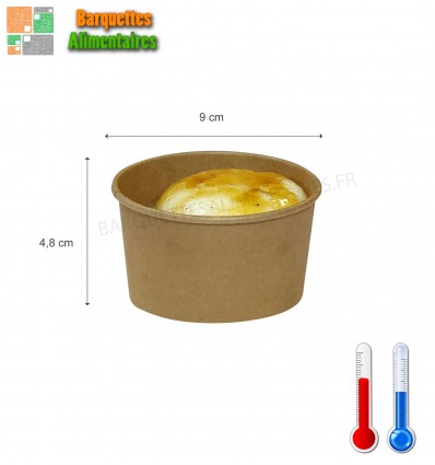 Pots dessert carton 18 cl brun