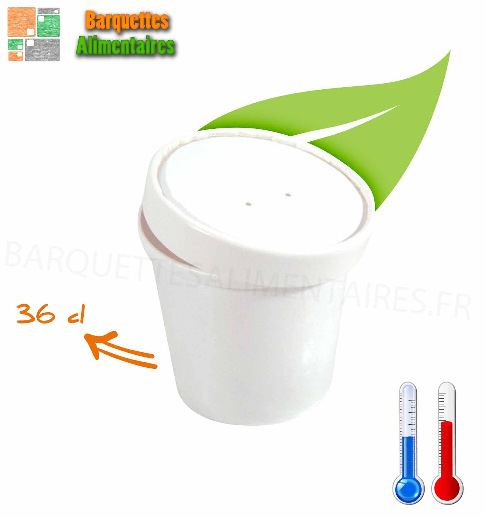 Pots à soupe de 360ml, 100% recyclable pour une livraison rapide