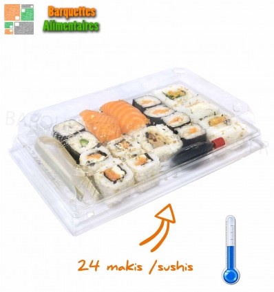 Boites 24 sushis 19 x 11 cm