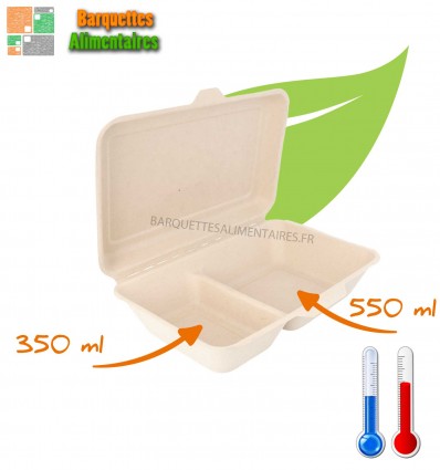 50 COQUILLES  2 COMPARTIMENTS 550 ML + 350 ML
