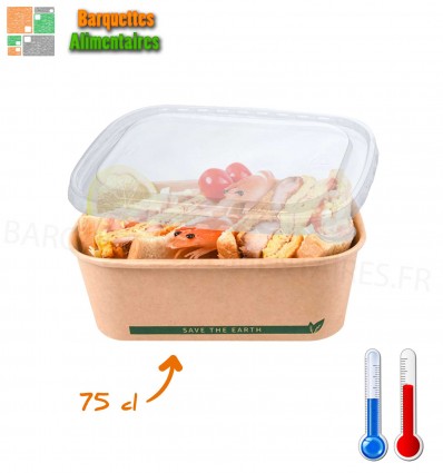 Boite alimentaire plastique micro-ondes 750 ml