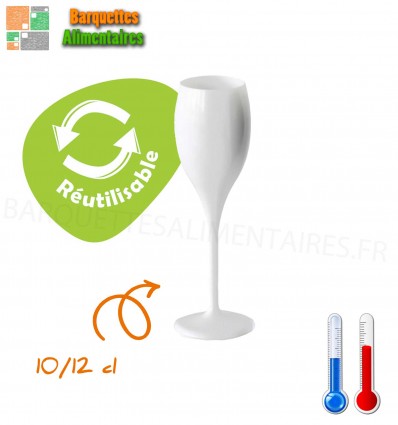 FLUTES REUTILISABLES PLASTIQUE 10/12 CL