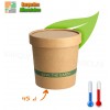 Pots glace ou soupe brun 45 cl avec couvercle